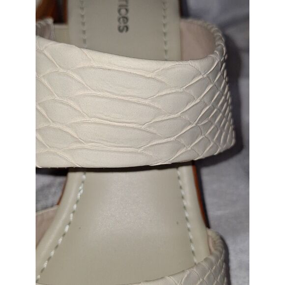 Maurices Slide On Sandal Chunky Heel Platform Open Toe Wedding Summer Size 11 - Picture 8 of 10